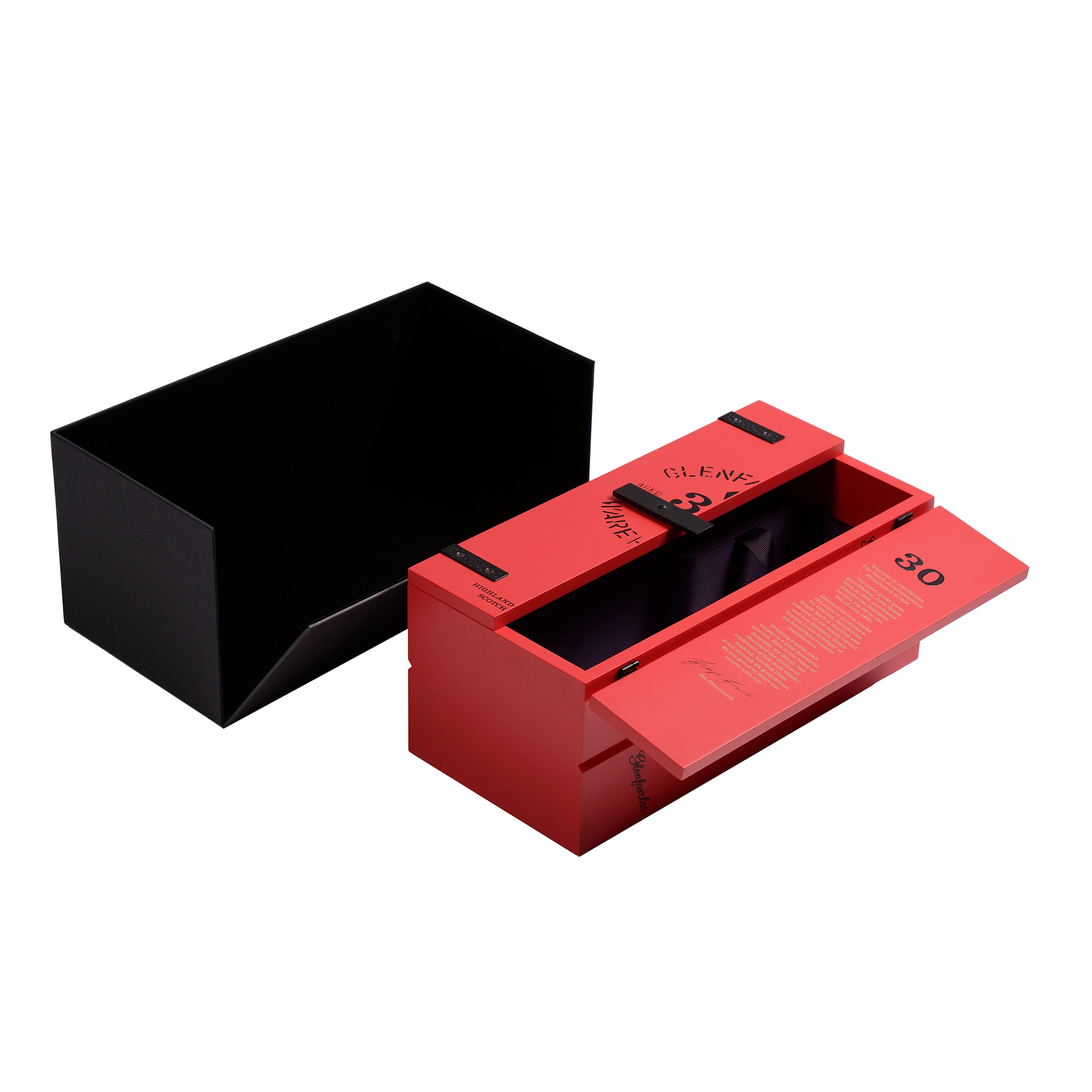 Matte lacquered red wine wood wine box