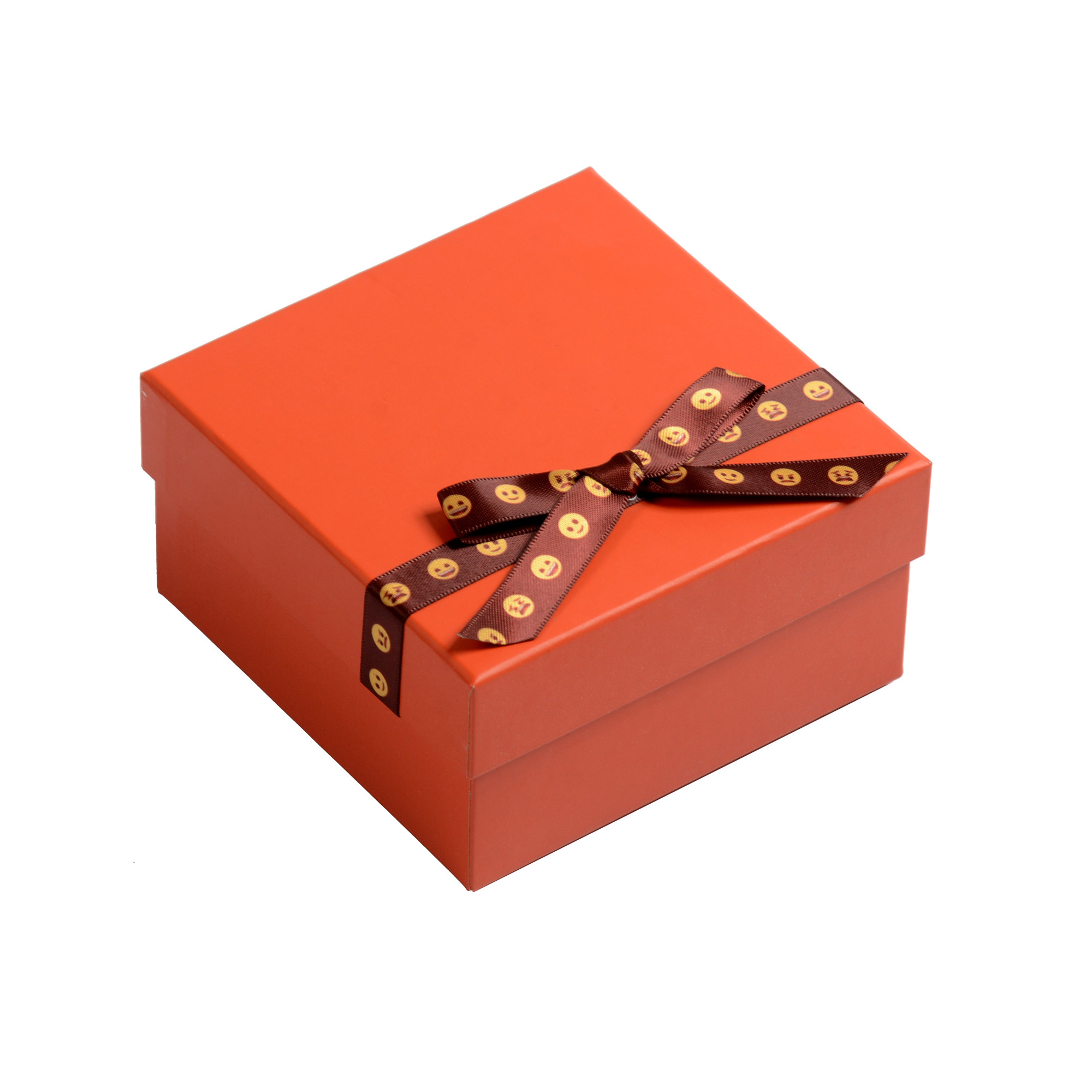 Orange-red PU round leather watch gift box