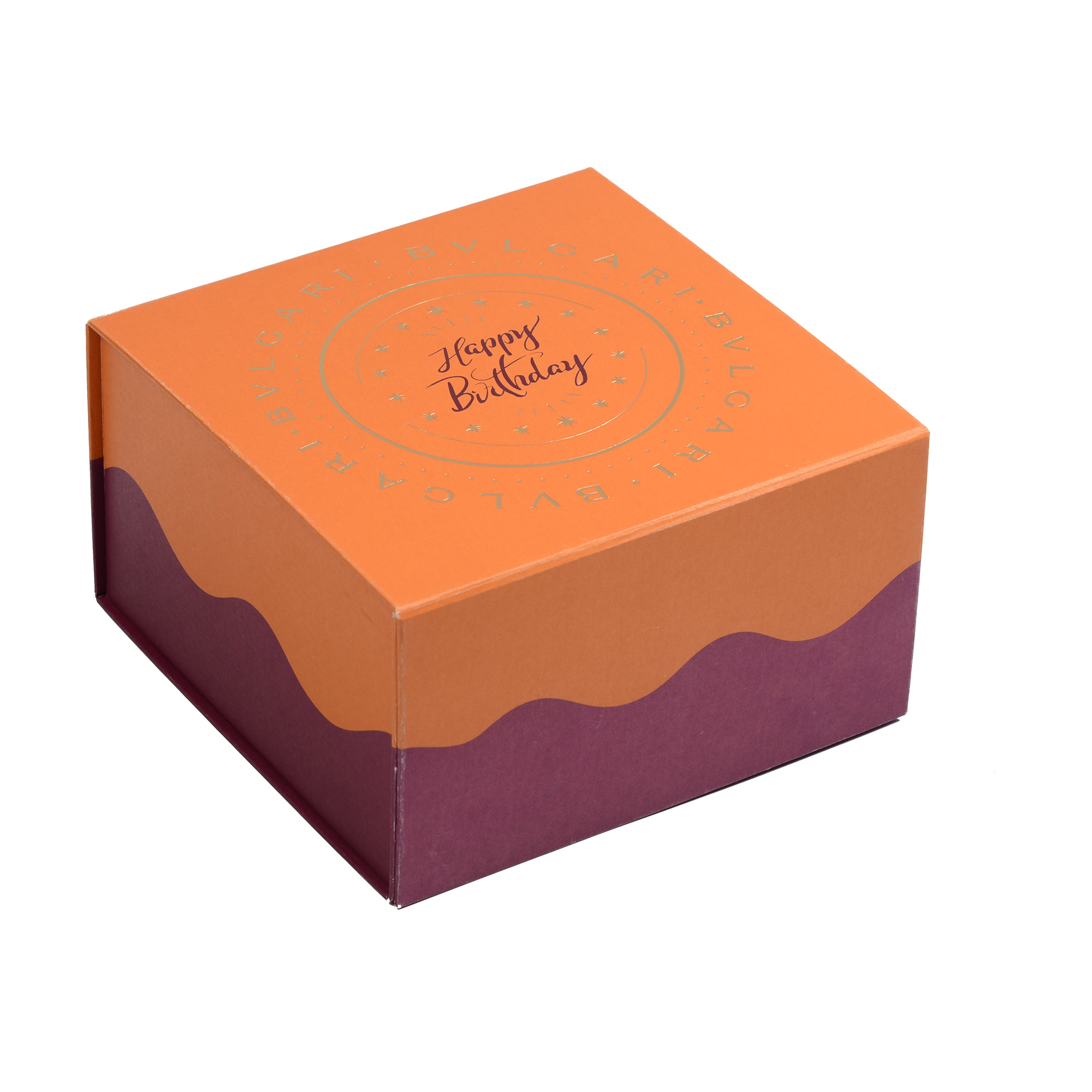 Orange special paper folding paper gift box