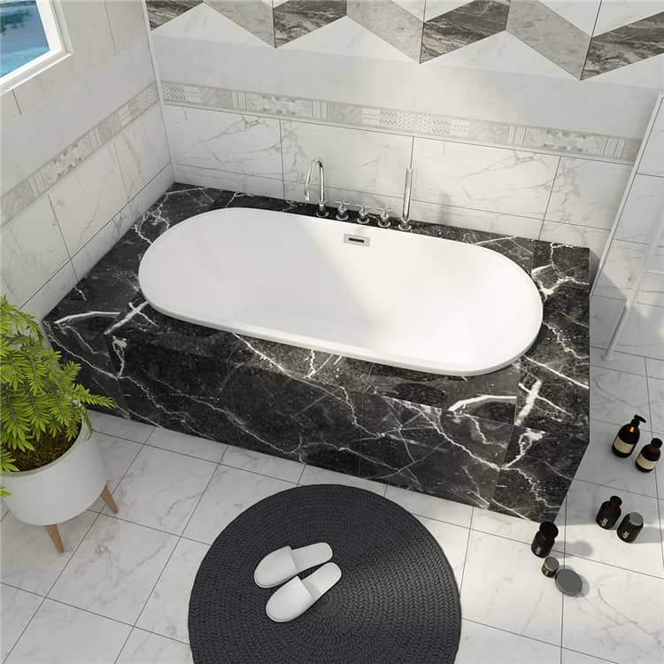 Oval Built In Bathtub