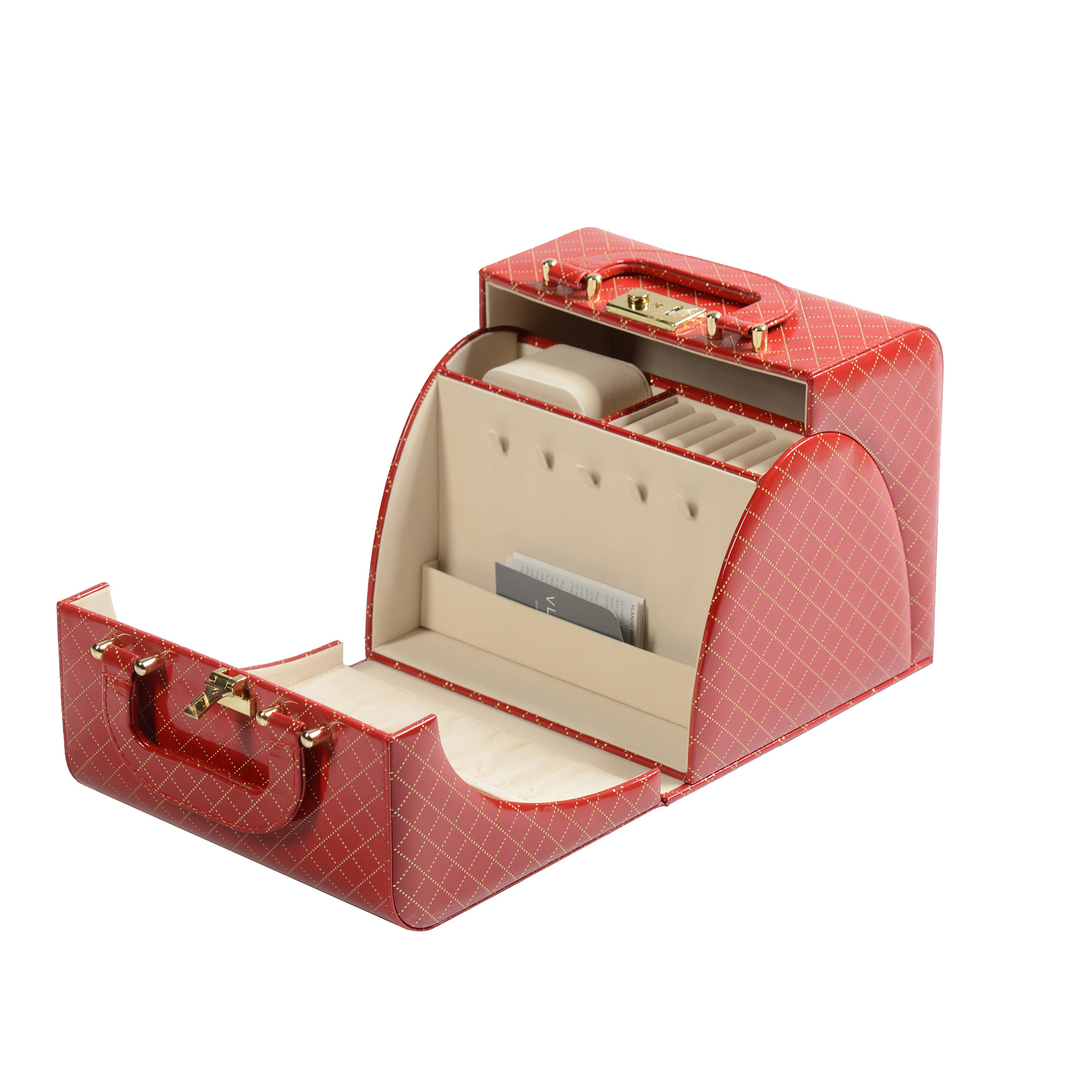 PU portable leather jewelry box