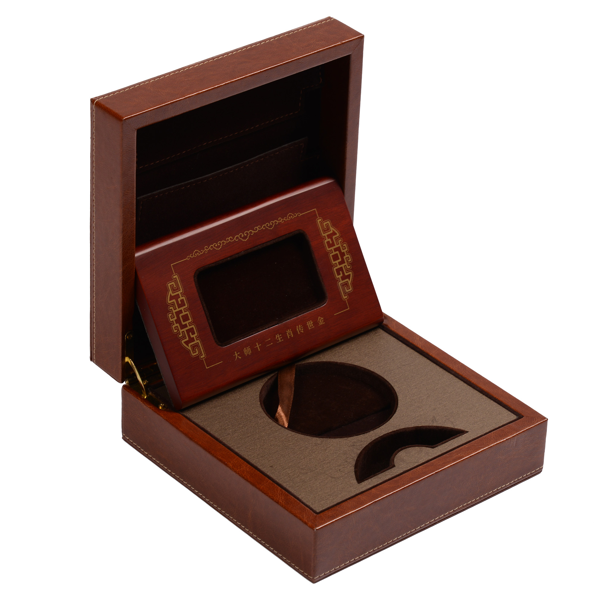 Pecious metal packing box of PU Leather commemorative coins