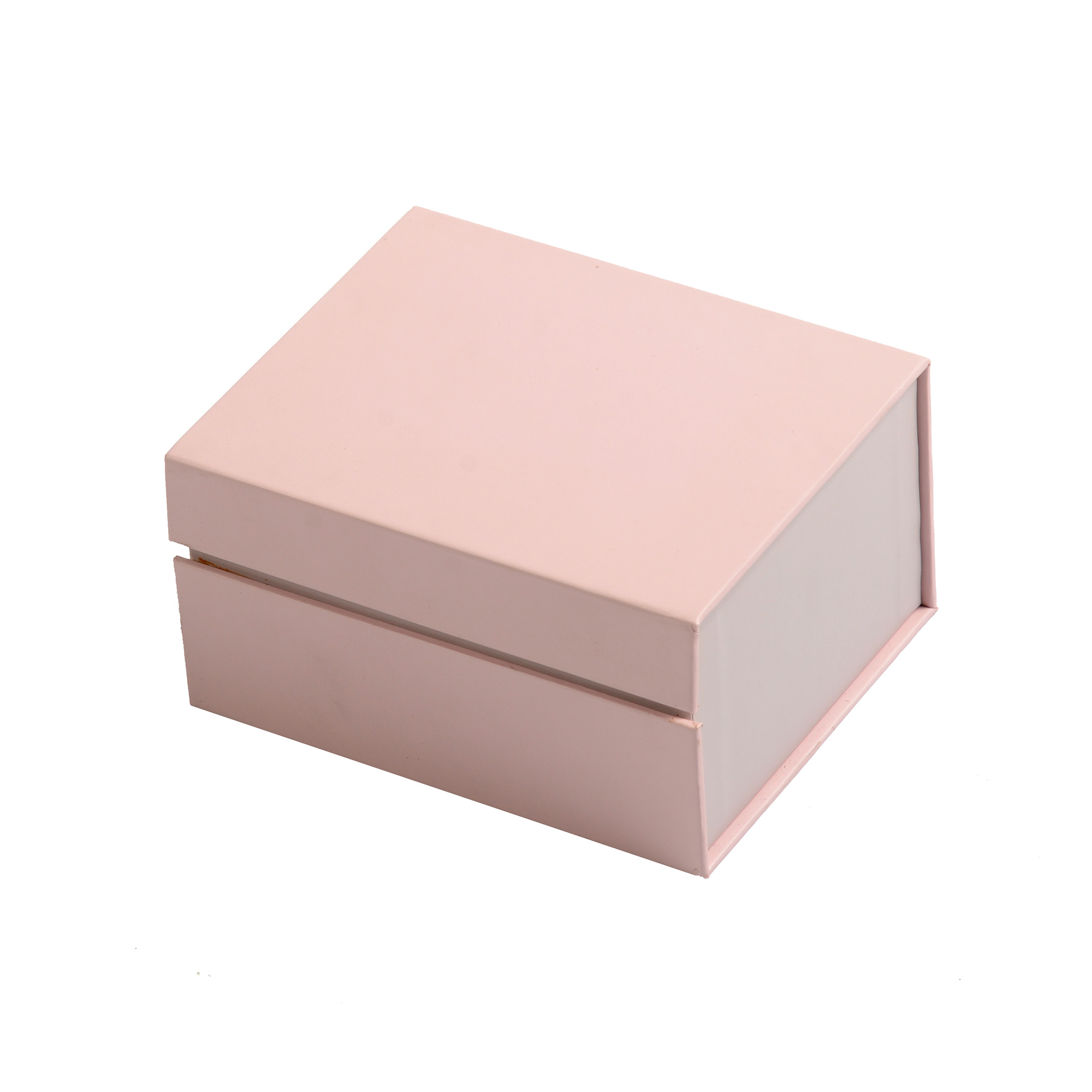 Pink clamshell paper jewelry box