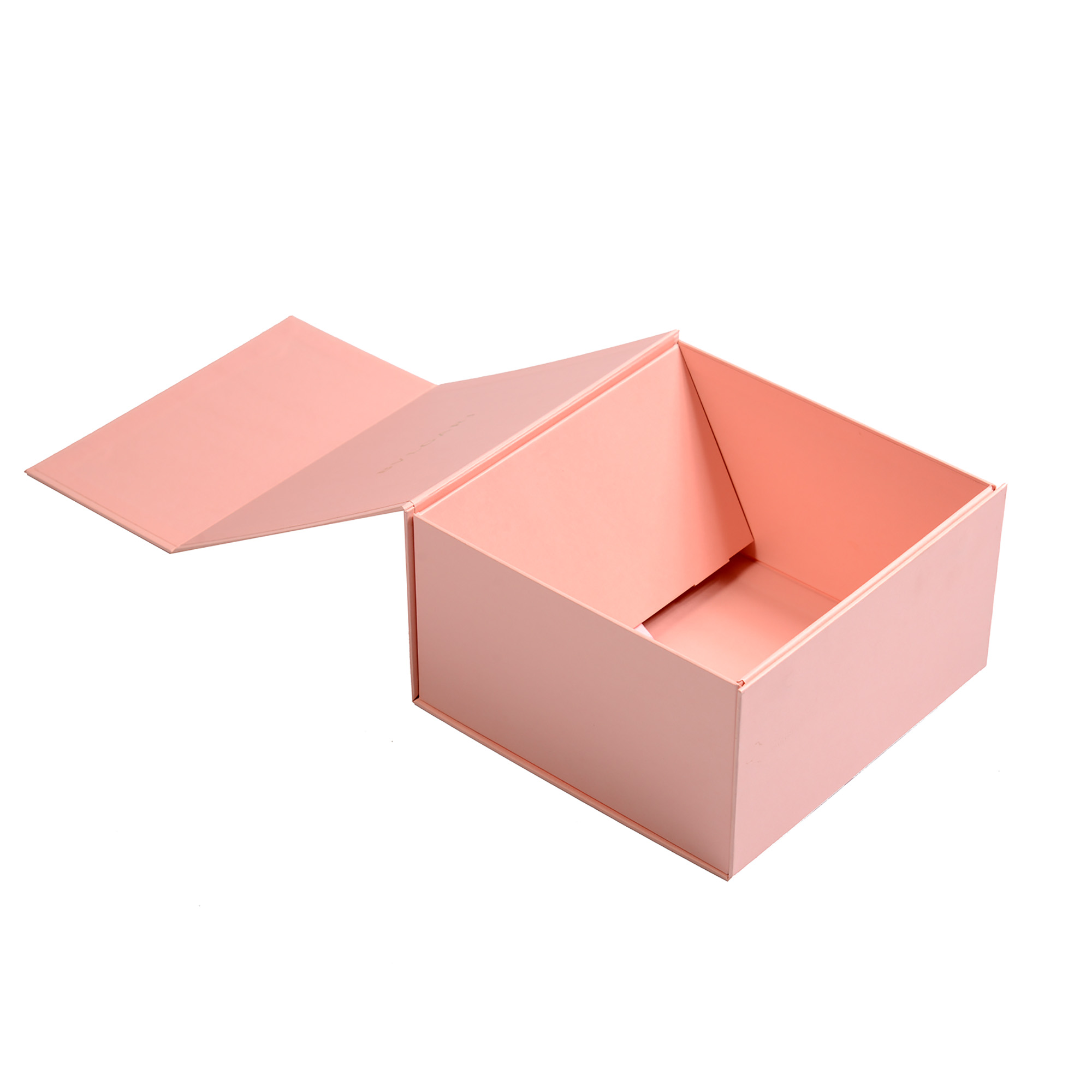 Pink collapsible paper gift box