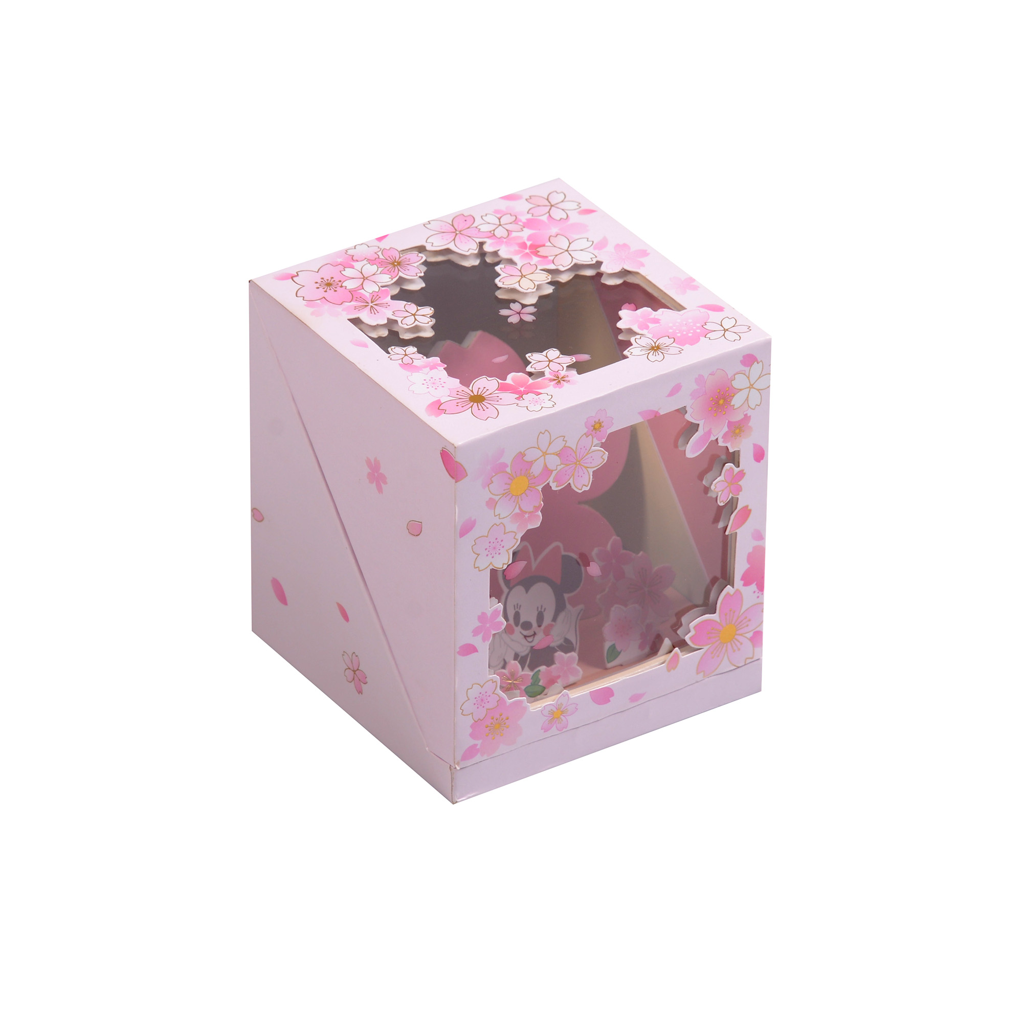 Pink paper carving souvenir paper precious metal box