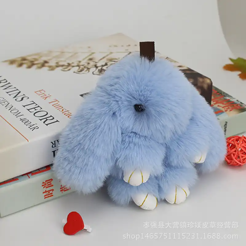 Plush Angel Rabbit Keychain Pendant