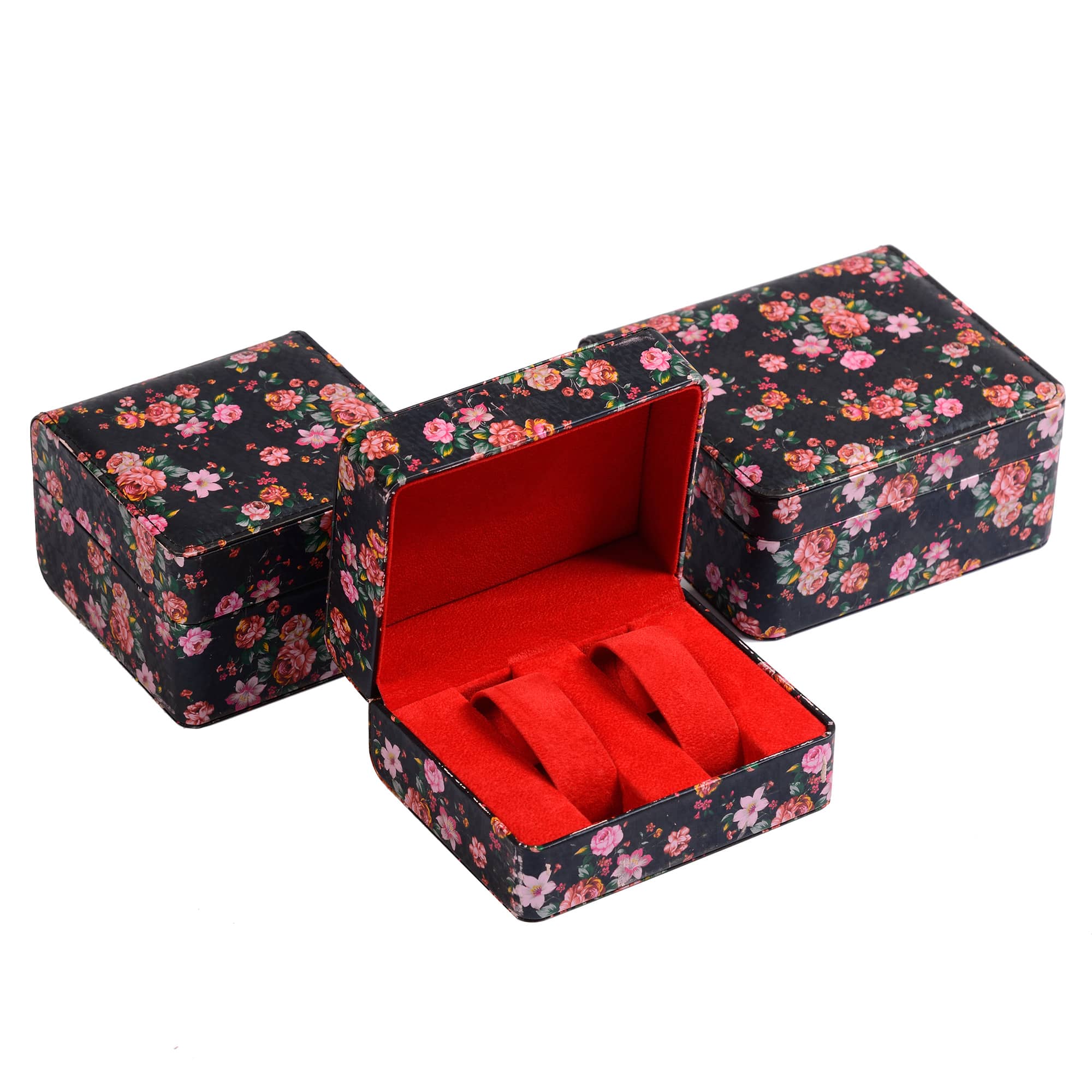 Printed PU leather watch box