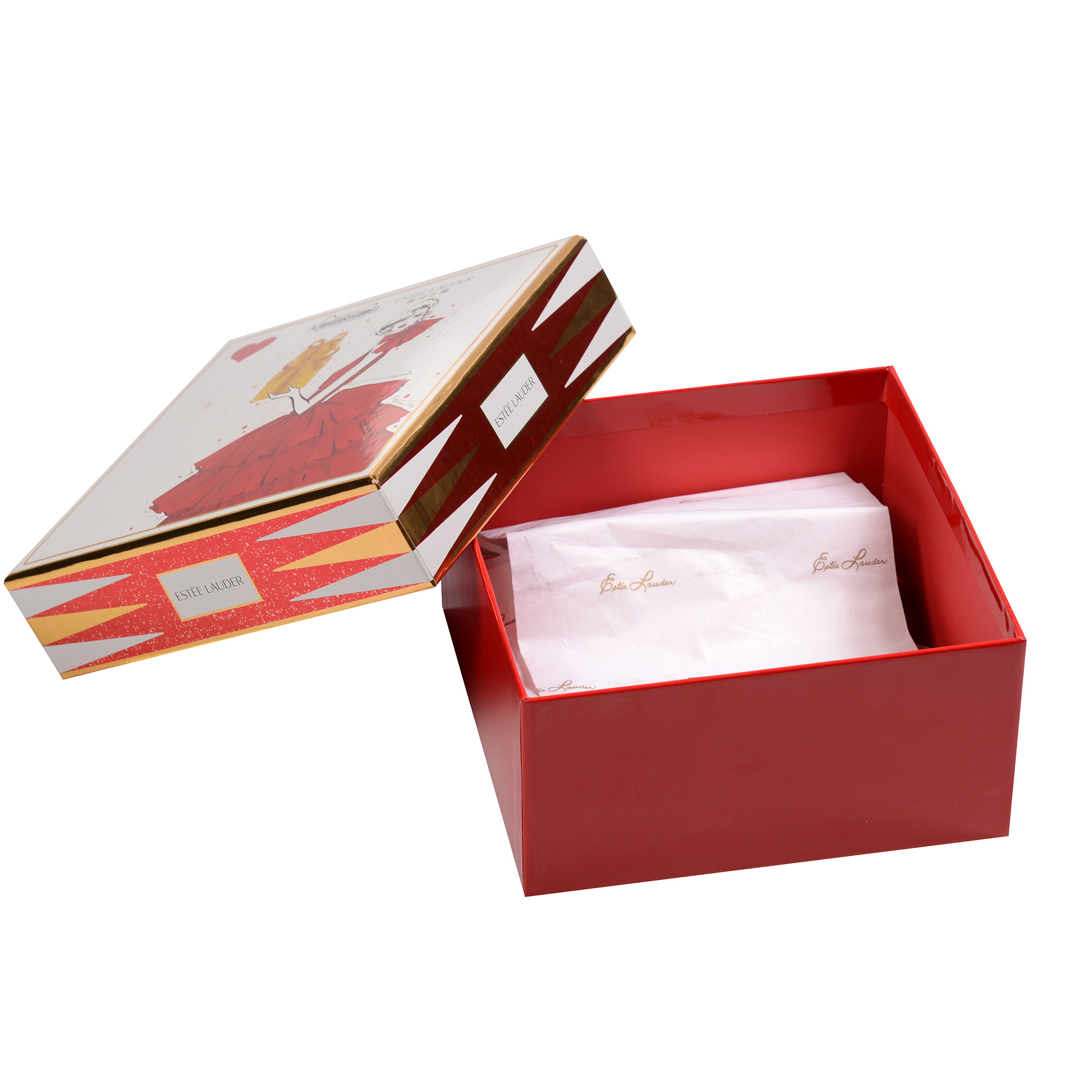 Printed paper square paper gift box