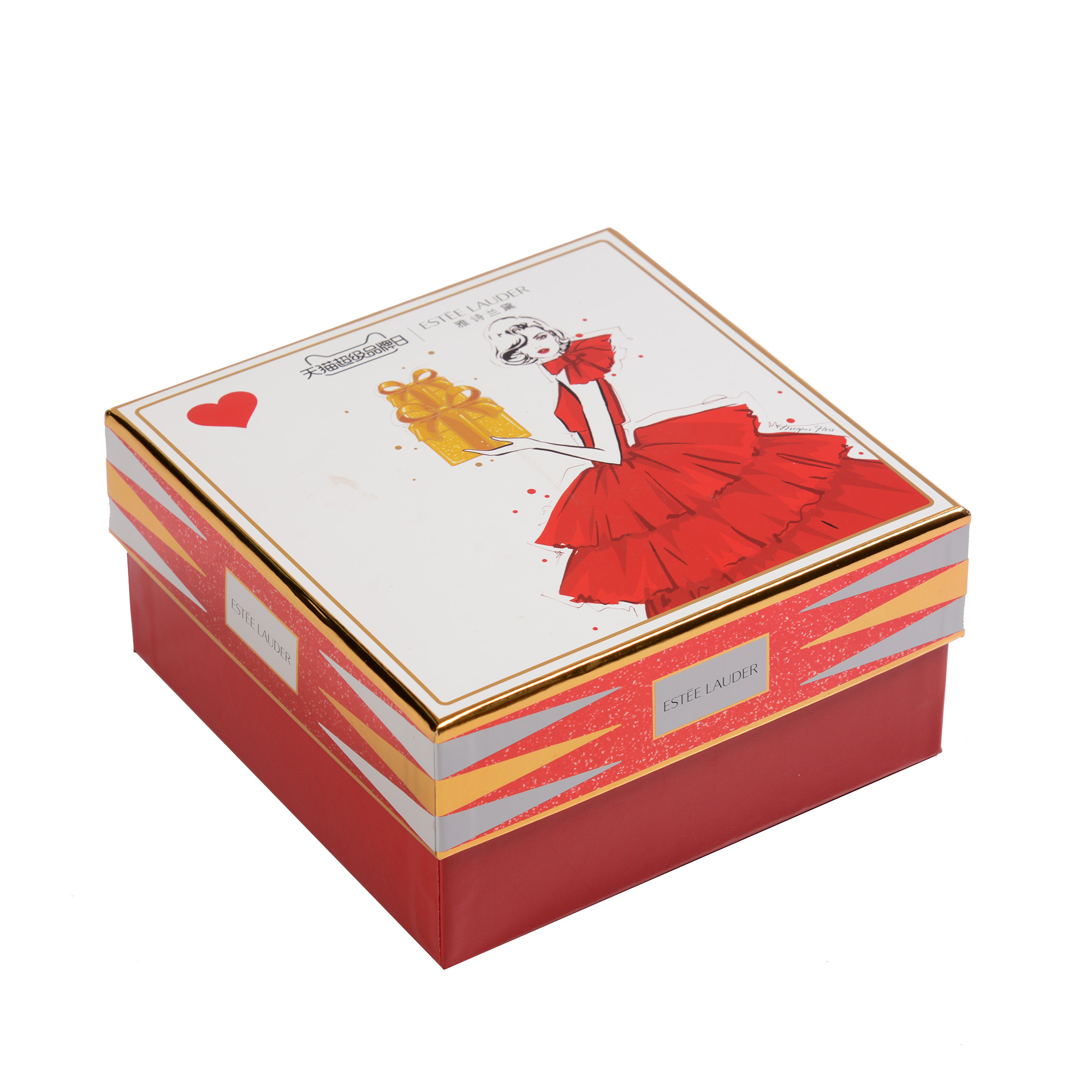 Printed paper square paper gift box