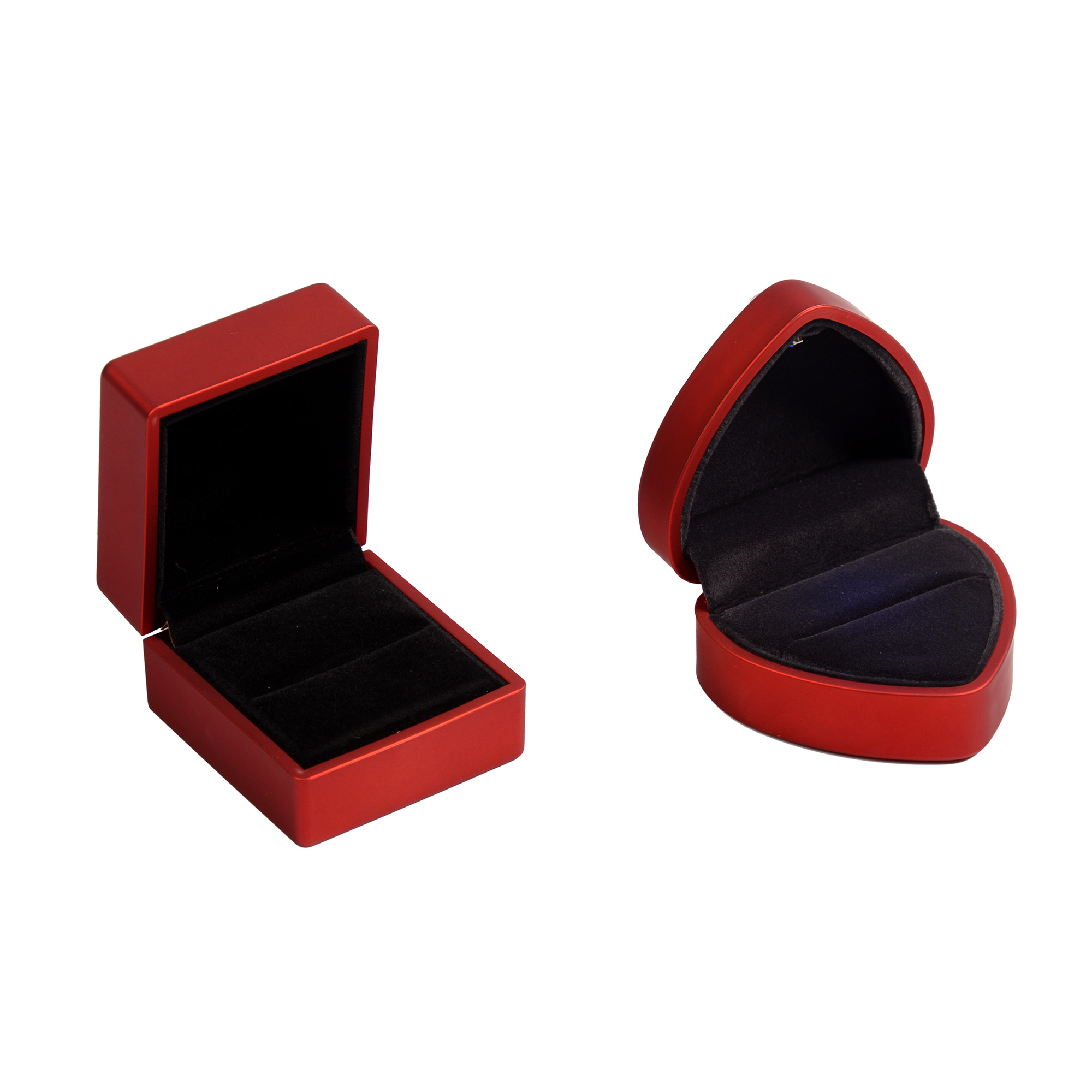 Red LED Light Plastic Jewelry Box