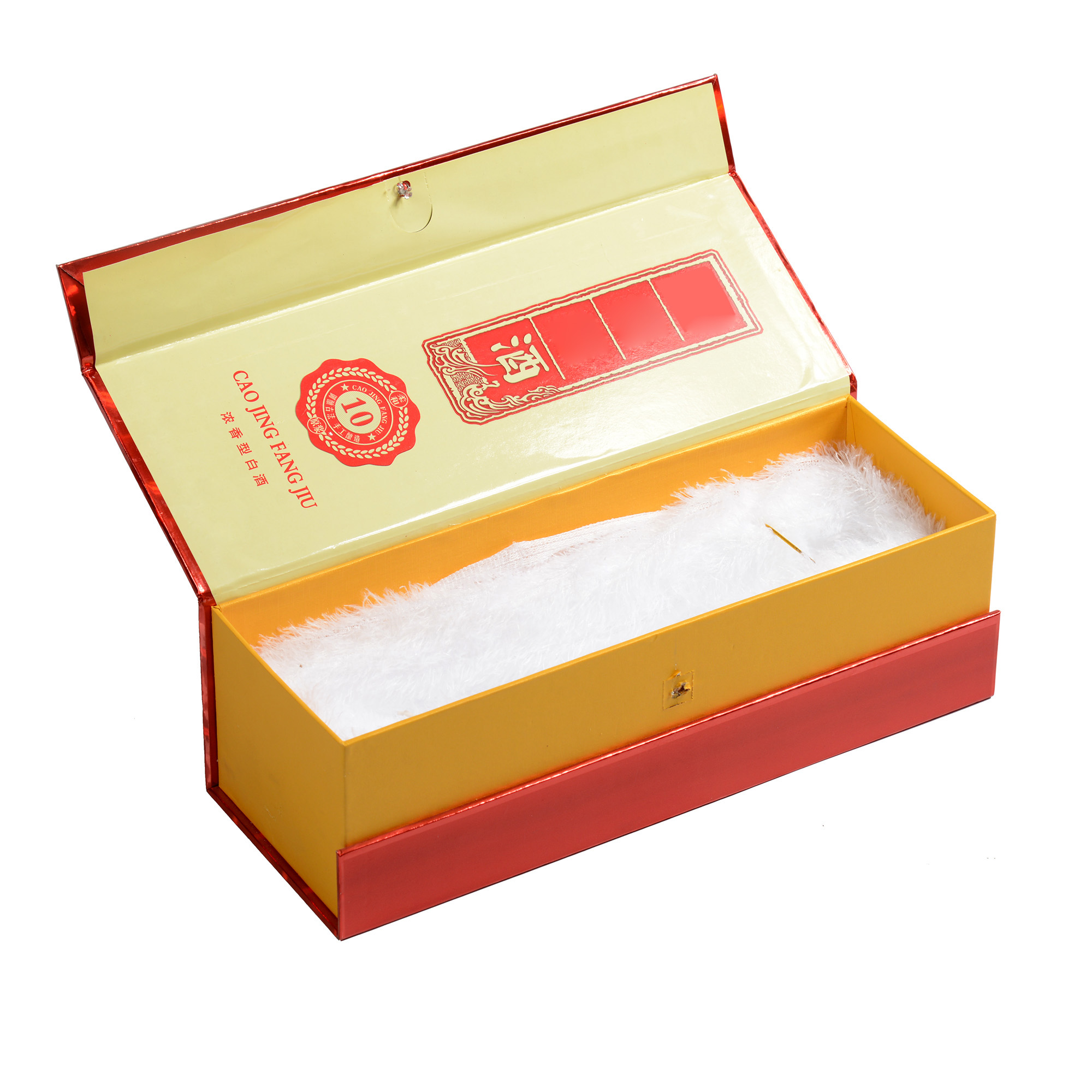 Red printing paper Lock-style wine box