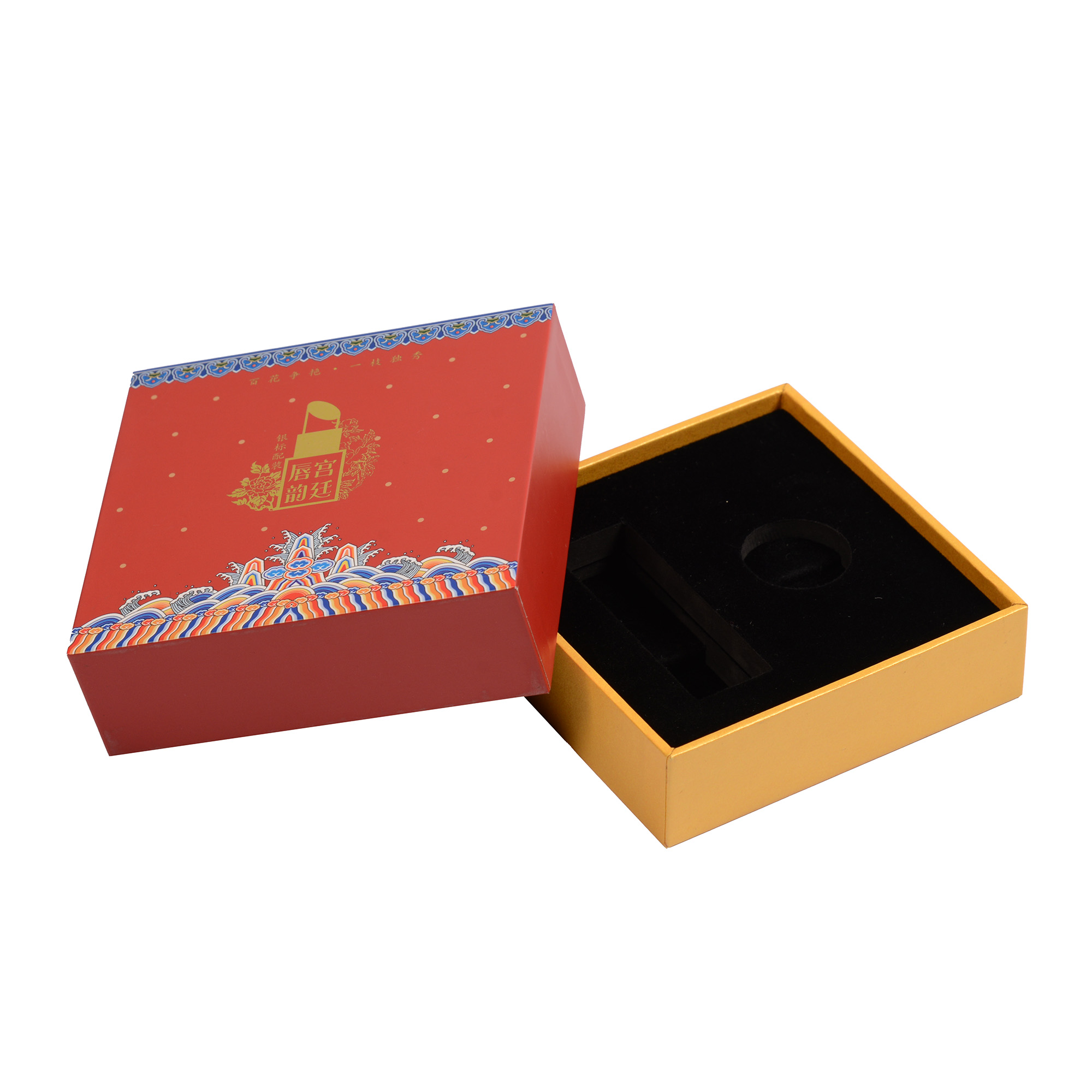 Red printing paper lip gloss paper cosmetics box