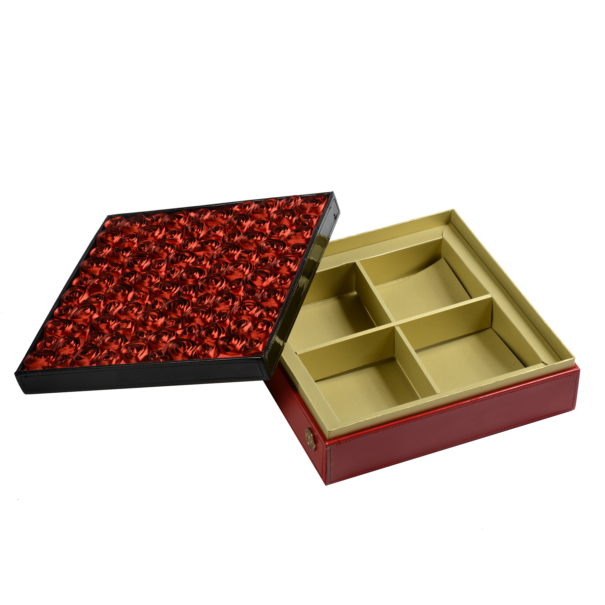 Rose PU leather gift box