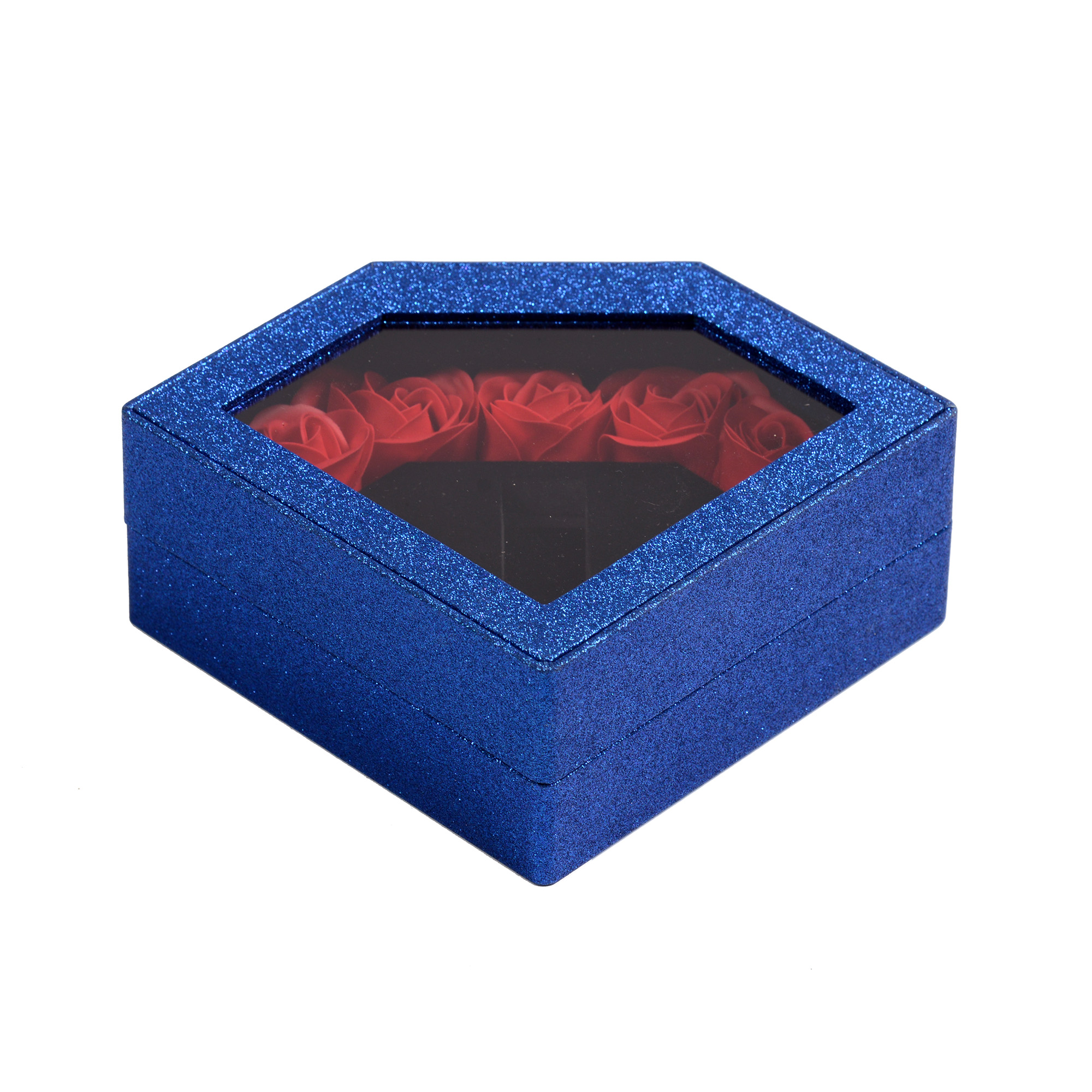 Rose heart-shaped lip gloss plastic cosmetic box