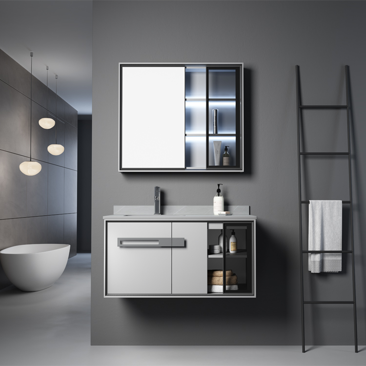 Rock Board Aluminum Bathroom Cabinet