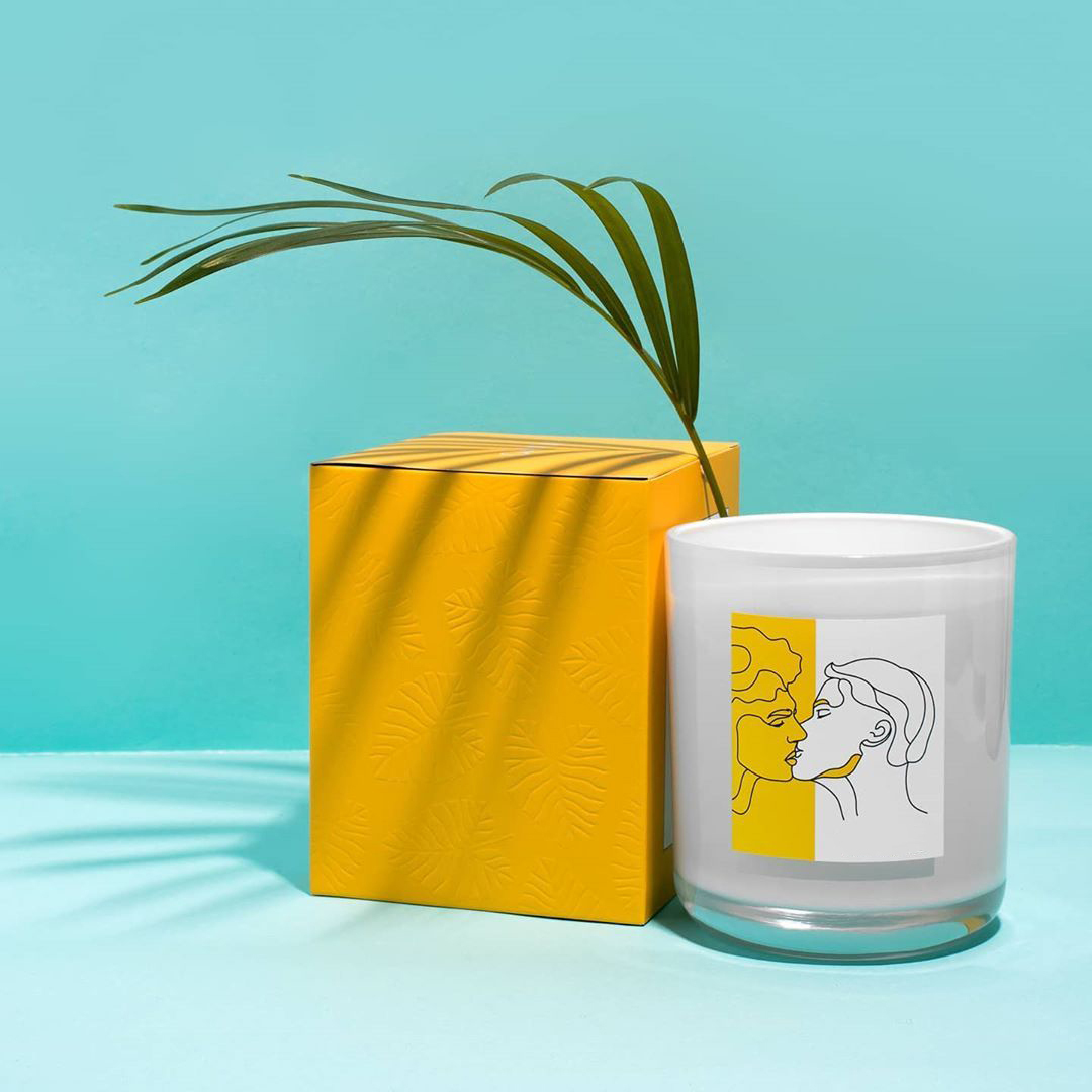 Eco friendly art paper package folding box with corrugated insert soap paper creative packaging candle box