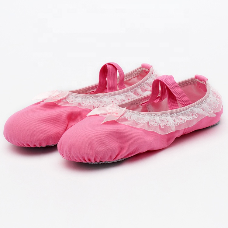 Canvas Lace Splice Ballet Shoes