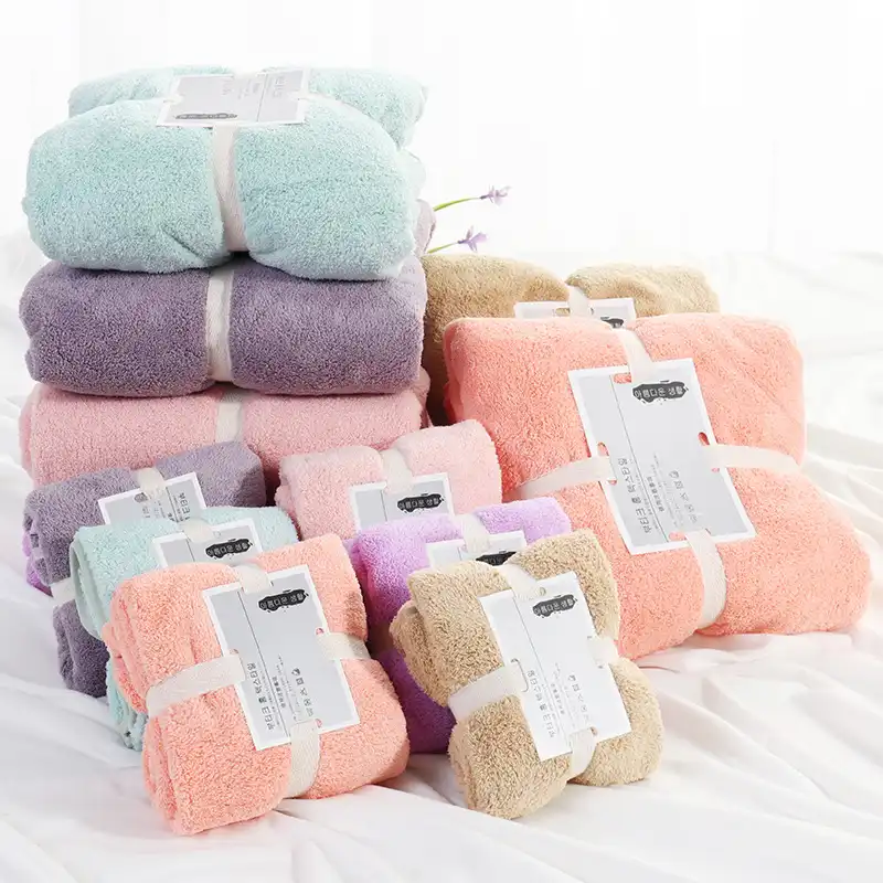 Plush bath towel
