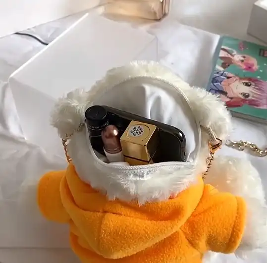Plush doll bag