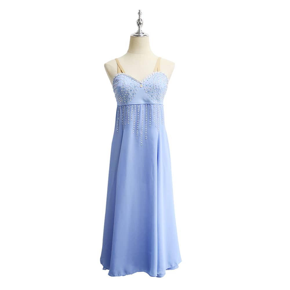 Fitdance Rhinestone blå klänning