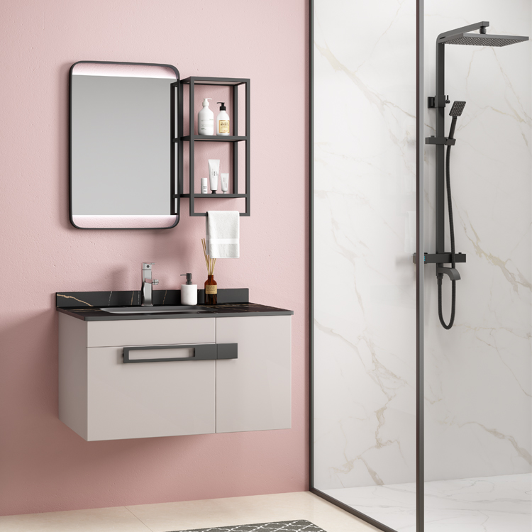 Floating Aluminum Bathroom Cabinet