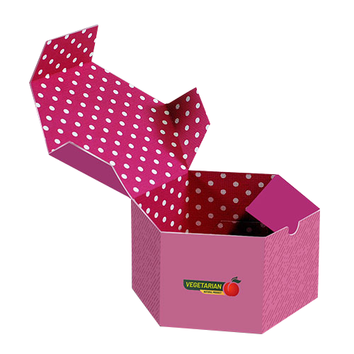 Hexagon boxes cardboard black octagon box for italy pizza burger fried chicken