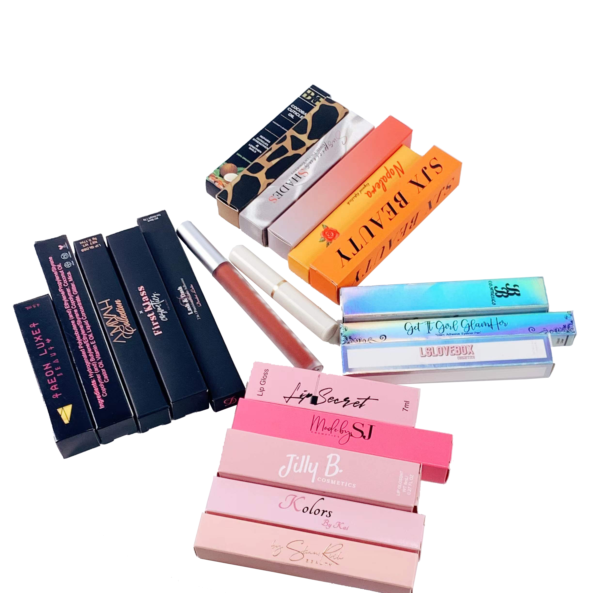 Custom Size/Logo Paper Cosmetic Lipstick Lip Balm Packaging Box Lipgloss Lip Gloss Boxes