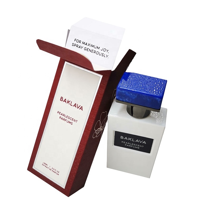 Recycled custom paper perfume oil packaging box with logo