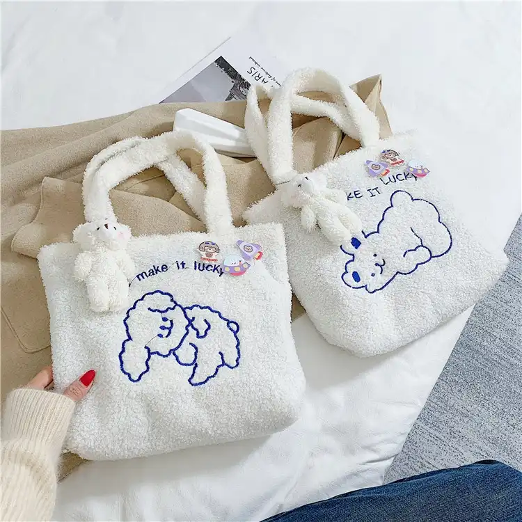 Plush canvas bag