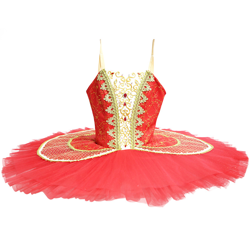 Custom Red Performance Wear Ballet Dress