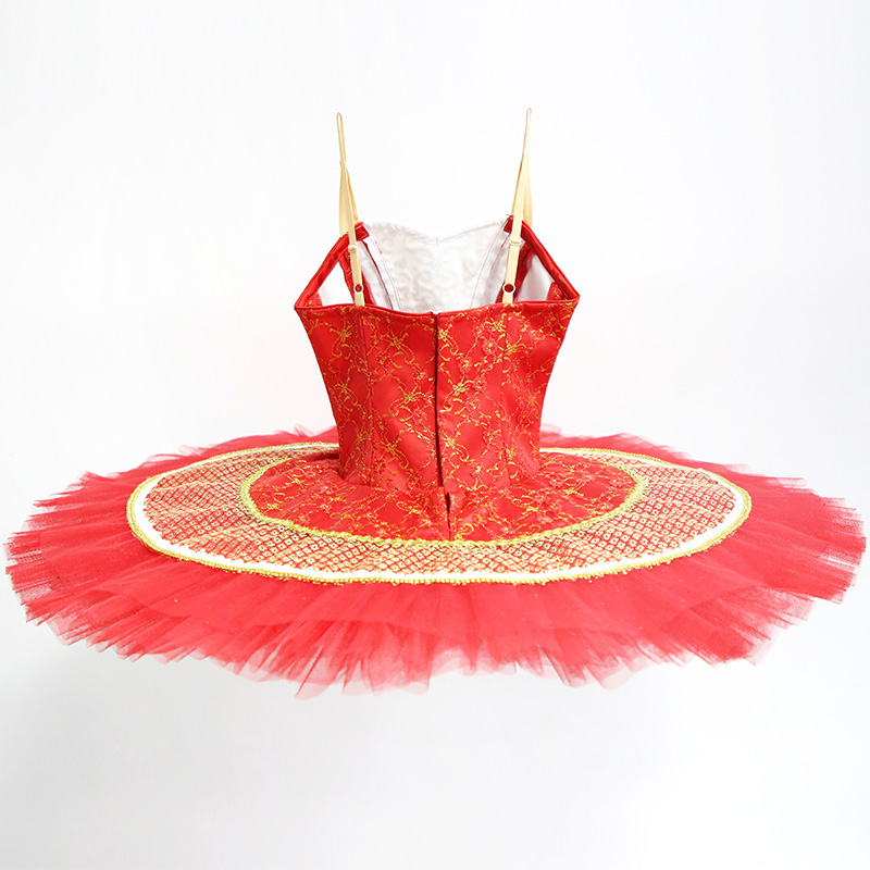 Custom Red Performance Wear Ballet Dress